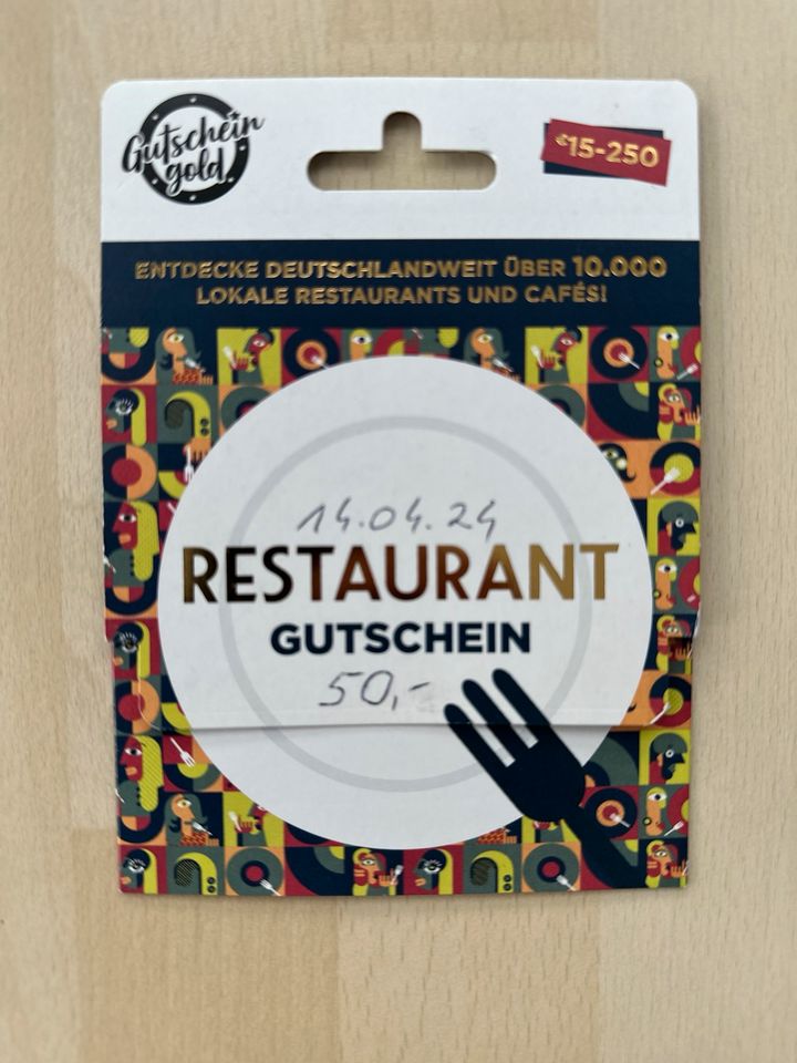 Restaurant Gutschein Gutschein gold im Wert von 50€ in Würselen