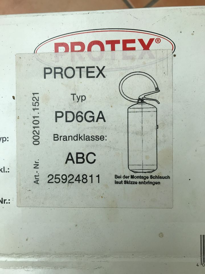 Feuerlöscher "PROTEX"  6 Kg  ABC  PULVER in Bad Homburg