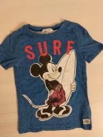 H&M T-Shirt blau Mickey Mouse Maus Surfer  122 / 128 Bayern - Germering Vorschau