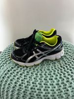 Asics Turnschuhe Spoetschuhe Sneaker Gel 33,5 schwarz grün Bayern - Kösching Vorschau