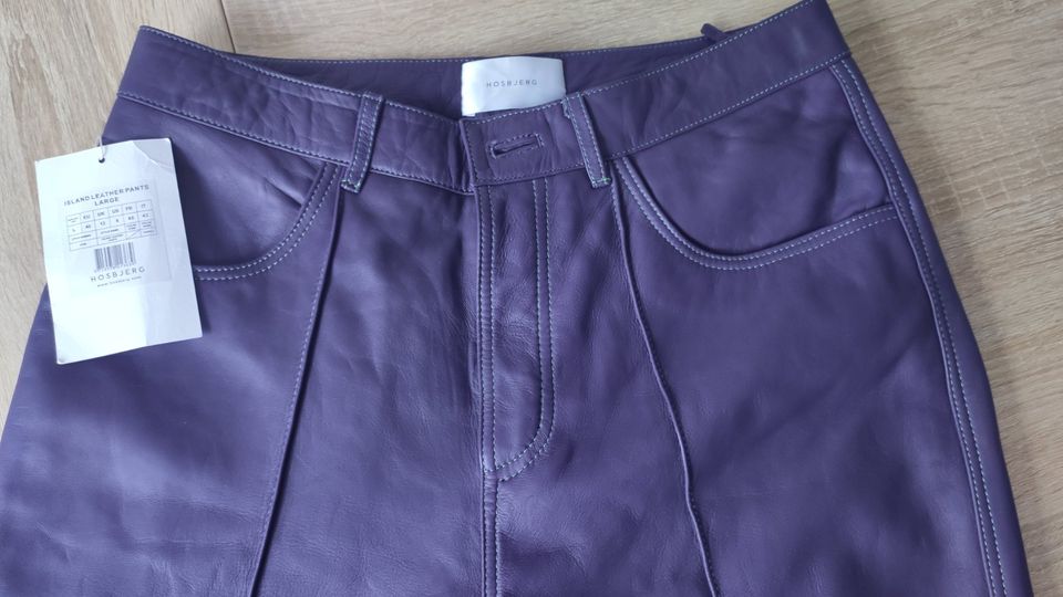 HOSBJERG Lederhose Leder lila 38 neu in Saarbrücken