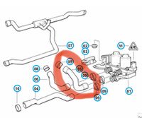 BMW 3er E36 Kühlschlauch Schlauch Ventil-Heizkörper 64211394291 Nordrhein-Westfalen - Grevenbroich Vorschau