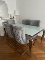 Esstisch 160cm + 6 Stühle Design modern Barock royal silber grau Nordrhein-Westfalen - Hilden Vorschau