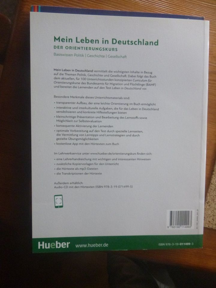 Hueber Mein Leben in Deutschland der Orientierungskurs Lehrbuch in Schlangenbad