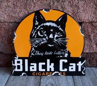 Black Cat Cigarettes Emaille Schild Deko Schwarze Katze Werbung Rheinland-Pfalz - Böhl-Iggelheim Vorschau