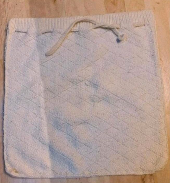 Baby Fußsack gestrickt Handarbeit Wagensack  wollweiss in Leipzig