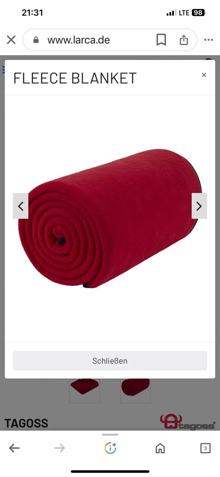 FLEECEDECKE Fleece Decke 200x160 rot blau Outdoor warm kuschelig in Loßburg