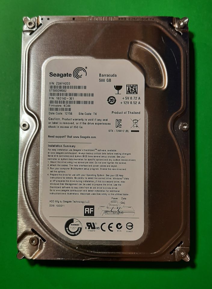 Seagate Barracuda - 500 GB interne 3,5” SATA-III-Festplatte in Duisburg