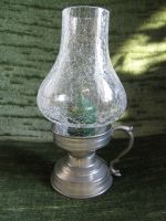 Zinnlampe mit Glasschirm für Kerzen 21 cm groß Niedersachsen - Wagenfeld Vorschau