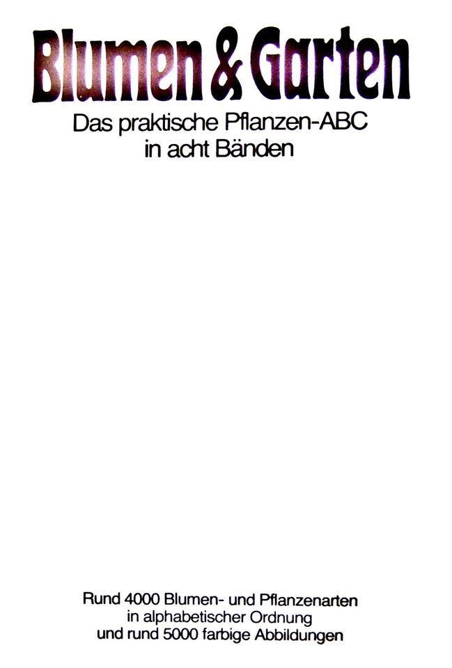 Blumen & Garten - Das praktische Pflanzen-ABC (8 Bände, komplett) in Groß-Gerau