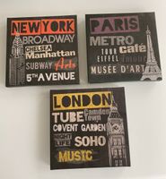 Bilder New York, Paris London 25 cm x 25 cm Deko Baden-Württemberg - Burgrieden Vorschau