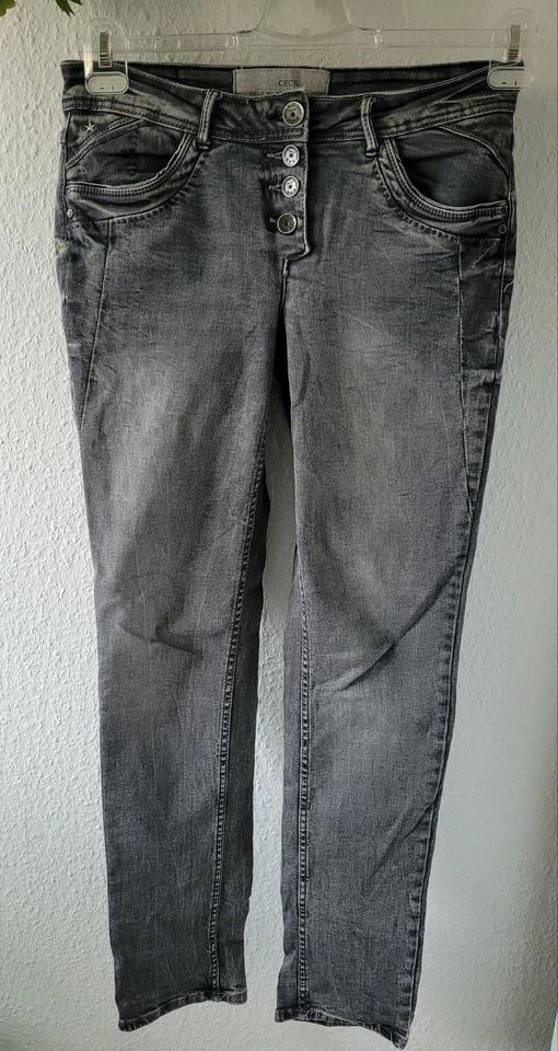 Jeans von Cecil, Grau Style Scarlett Casual Fit in Hannover