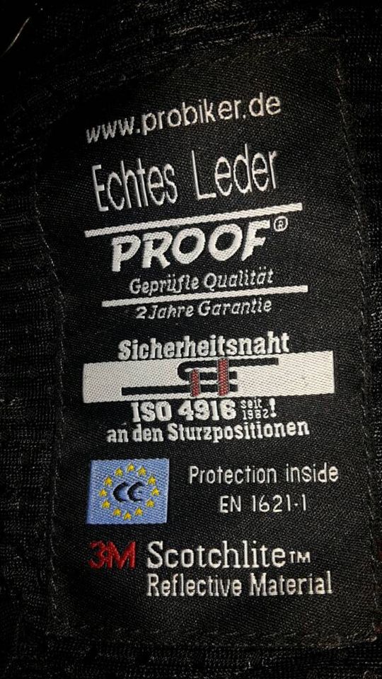 Sommer, Motorrad Lederjacke Neu , NP 176€ schwarz in Dresden