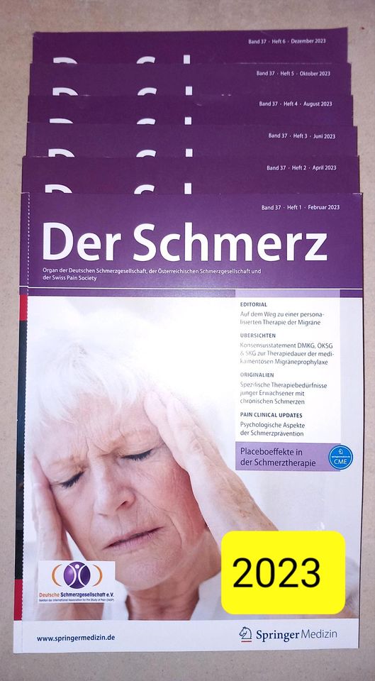 Medizinische Zeitschrift "Der Schmerz" (Fachzeitschrift) Springer in Chieming