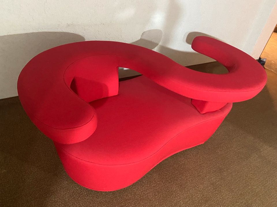 Brühl Sofa - Double Chair Big Arm, L 164cm, Stoffbezug: rot in Großenlüder