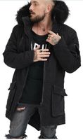 Parka Winterjacke Herren schwarz stylisch mit Kapuze Slim Fit Nordrhein-Westfalen - Herne Vorschau