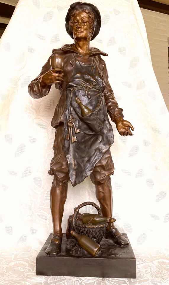 Prächtige Antike Bronze Statue E. Picault 70 cm Skulptur in Viersen