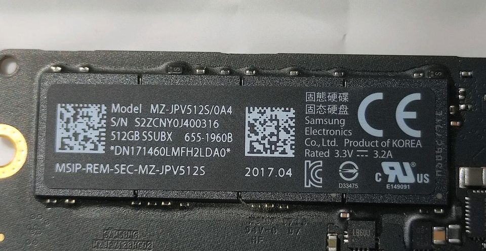 MZ-JPV512S/0A4 Samsung 512GB MacBook Pro SSD in Langweid am Lech
