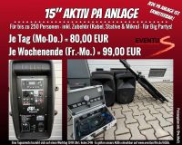 15" Aktiv PA Musikanlage / Partylautsprecher / Partyboxen *MIETE* Frankfurt am Main - Griesheim Vorschau