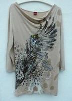 Olsen Longshirt Wasserfallkragen/3/4Arm/Print üppig Straß/Perlen Bayern - Sindelsdorf Vorschau