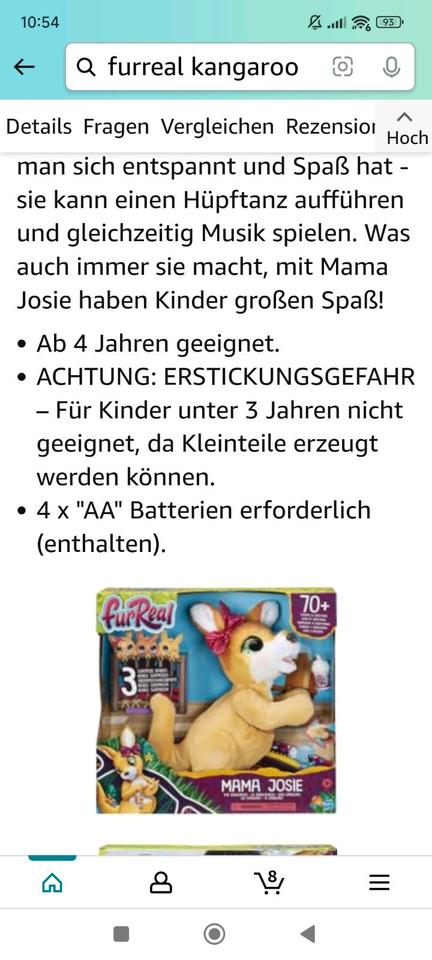 FurReal Josie interaktives Känguru Hasbro Kuscheltier Kinder in Hohenpolding