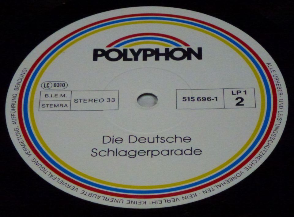 Die deutsche Schlagerparade Polyphon 2xLP Platte Schallplatte in Berlin