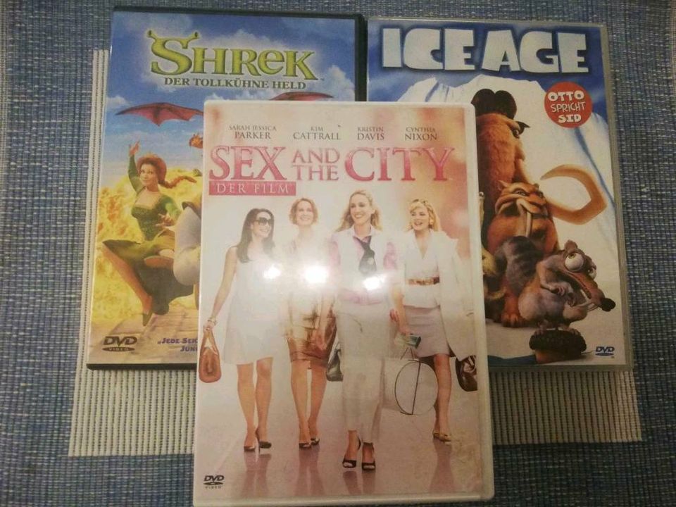 ❌ 3 DVDs: Ice Age - Shrek - Sex and the City in Florstadt