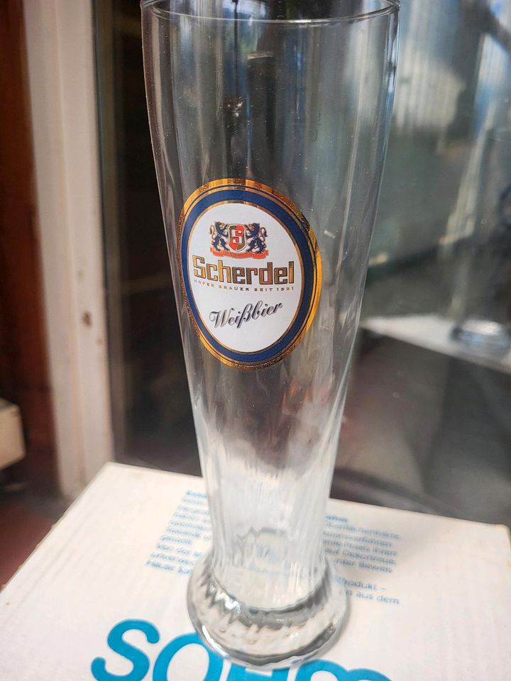 6 Biergläser Weißbierglas Scherdel in Gera