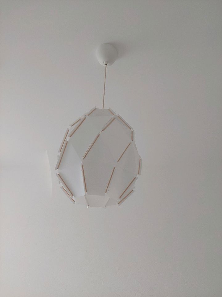 Lampe, Lampe Kunststoff mit Holz in Bautzen