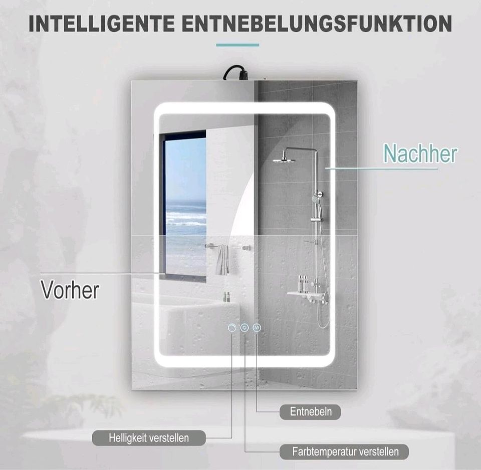 EUGAD Badschrank Spiegelschrank fürs Badzimmer antifog in Grünhain-Beierfeld 