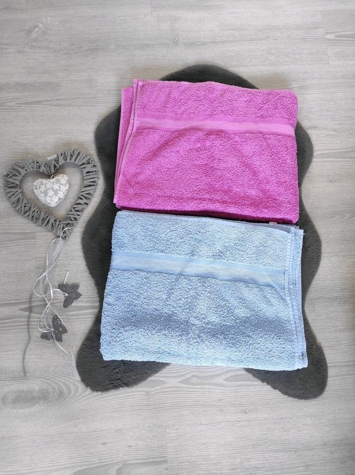 ⭐2 Badehandtücher⭐ 95x140, pink/blau⭐Duschtücher, Handtuch, Sauna in Bad Bevensen