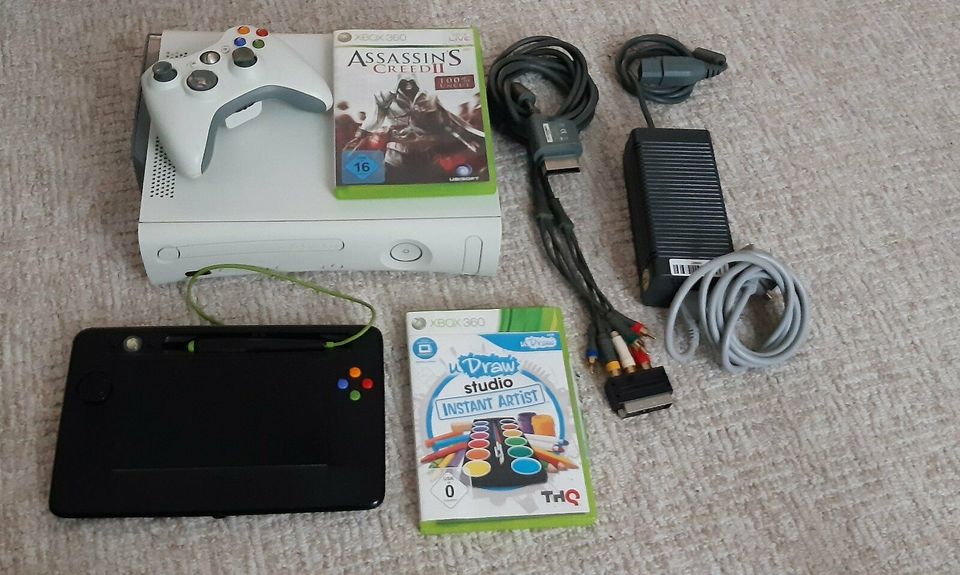 XBOX 360 - AC2 - UDRAW - CONTROLLER - NETZTEIL - TV/AUDIO in Doberlug-Kirchhain