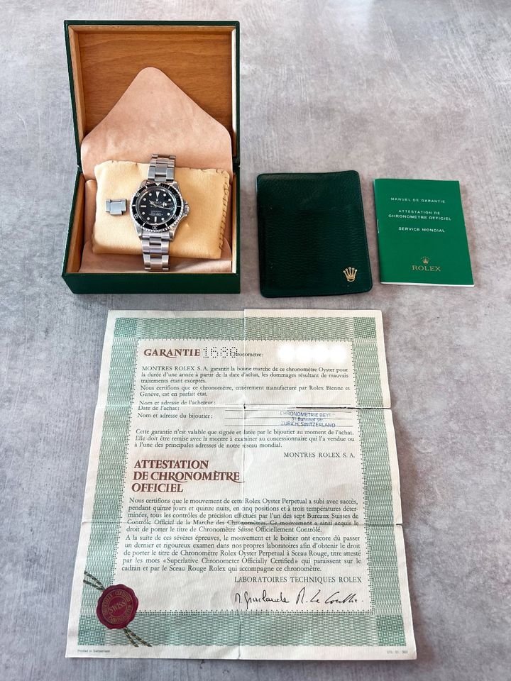 Rolex Submariner Date 40 Stahl Vintage 1680 1A Zustand Full Set in Hannover