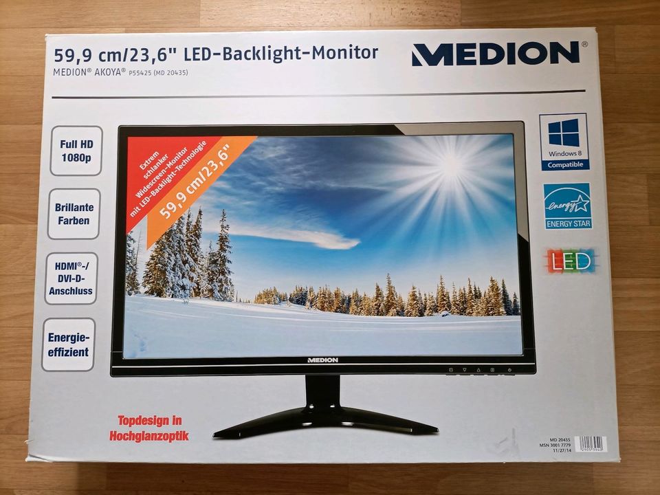 MEDION AKOYA LED Backlight Full-HD Monitor 23,6" Computermonitor in Radebeul