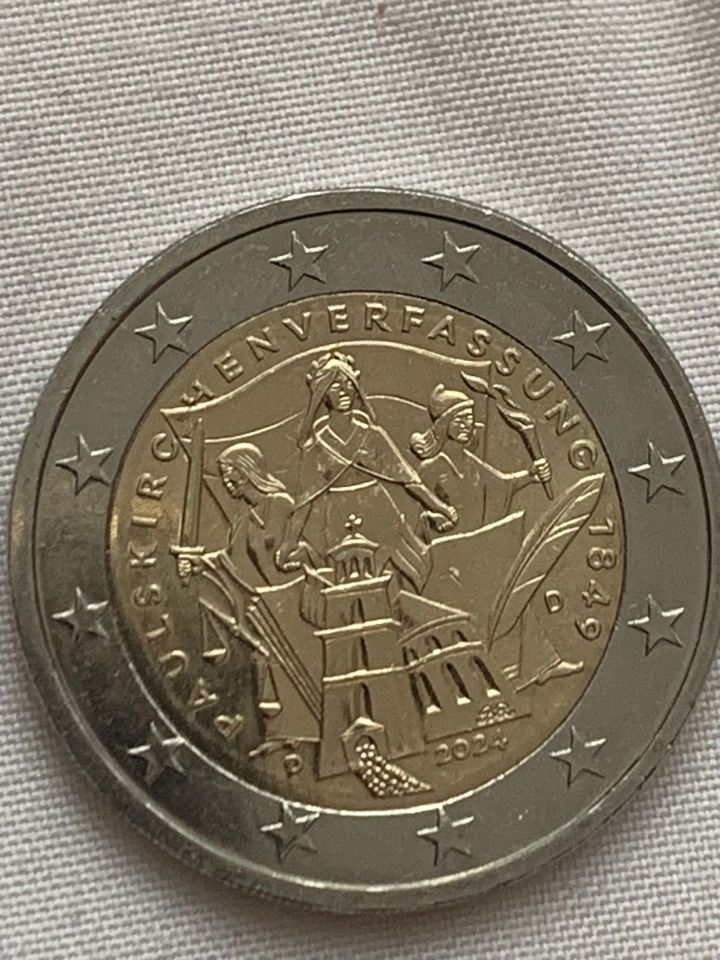 Wertvolle 2€ Münze Jubiläum von 1849 in Erding