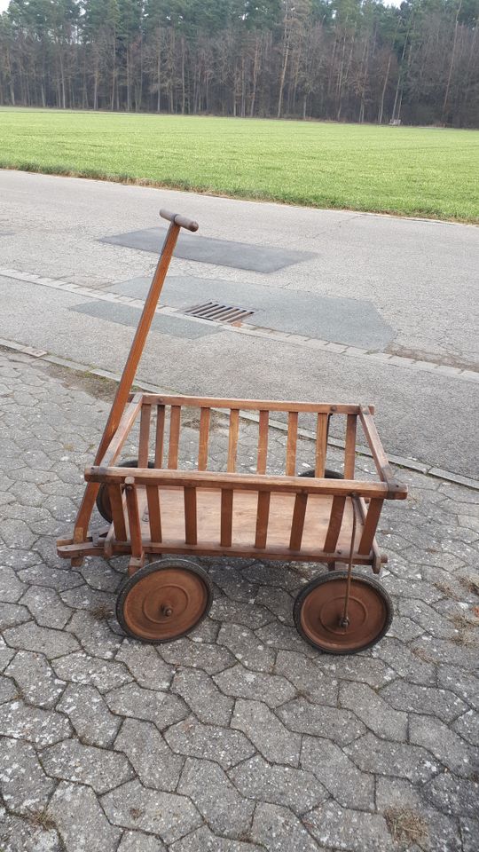 Leiterwagen / Bollerwagen aus Holz von Staufen z.B. Deko Garten in Roßtal