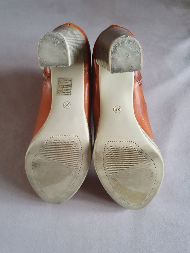 Cognacfarbene GKM G.K.Mayer Shoes, Plateau Ankle Boot,Leder,Gr.39 in Hamburg