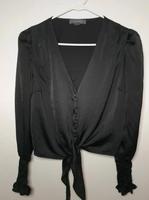 Primark Bluse Gr. S in schwarz / Bluse zum Schnüren Saarland - Homburg Vorschau