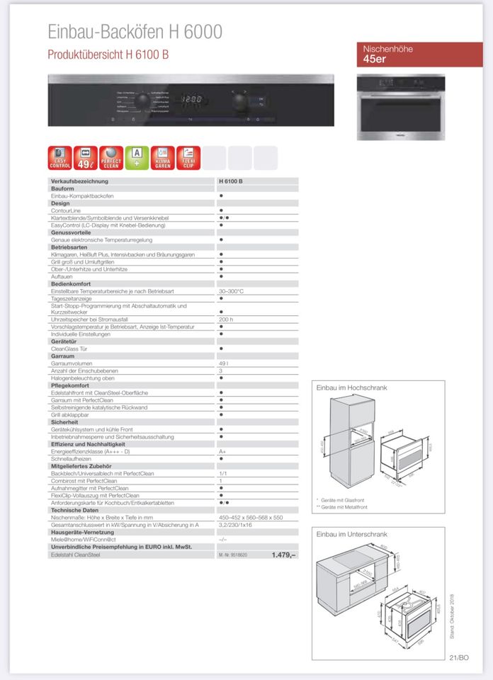 MIELE Mikrowelle/Backofen in Offenburg