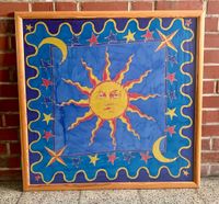 Kinderzimmerbild/ Seidenmalerei mit Rahmen Sonne, Sterne, Mond Nordrhein-Westfalen - Herne Vorschau