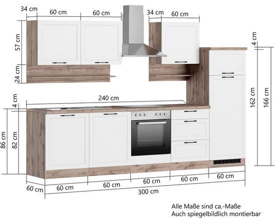 Küchenzeile Lara 300cm, Küche,Küchenblock,mit E-Geräten,Neu in Rinteln