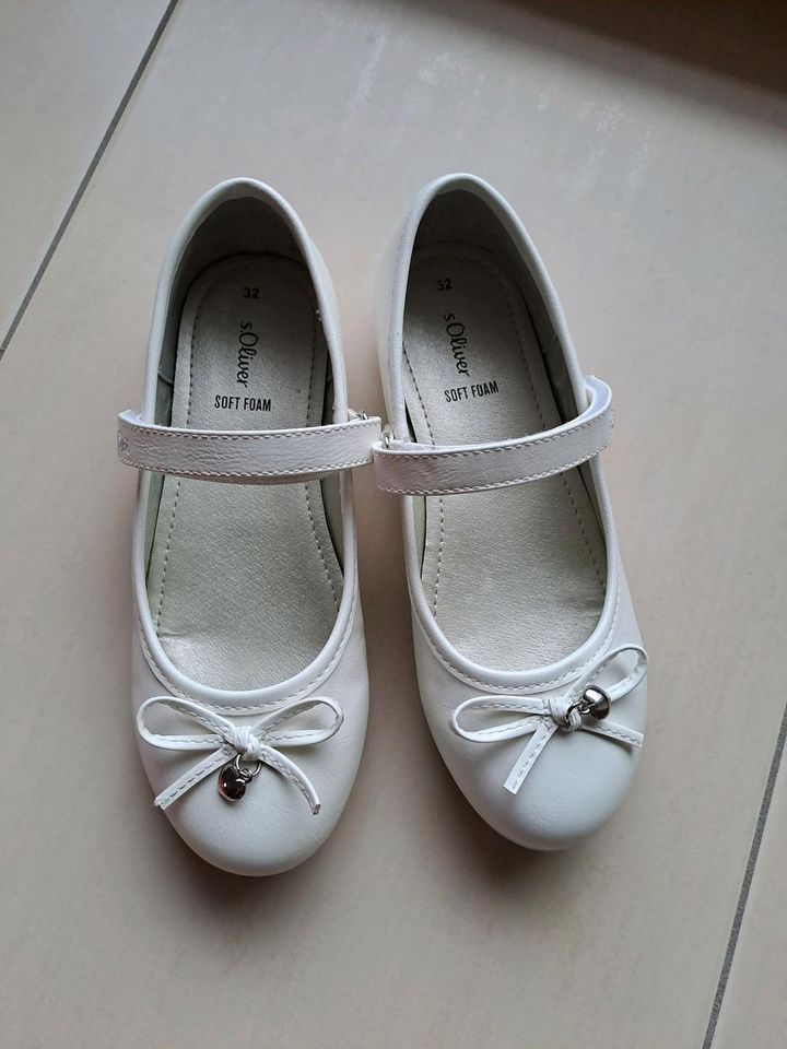 Weiße Ballerina 32 Kommunionschuhe *wie neu!* in Berngau