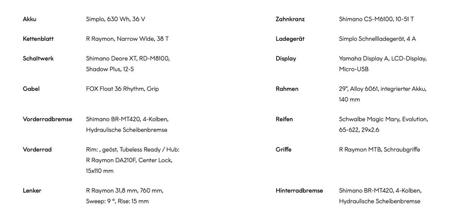 29 Zoll Raymon FullRay E-Nine 9.0, E-Fully, E-MTB Fullsuspension, 630 Wh, Pedelec B-Ware in Crailsheim