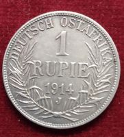 1 Rupie 1914 J, Deutsch-Ostafrika Wilhelm II letzte Rupienprägung Baden-Württemberg - Friesenheim Vorschau