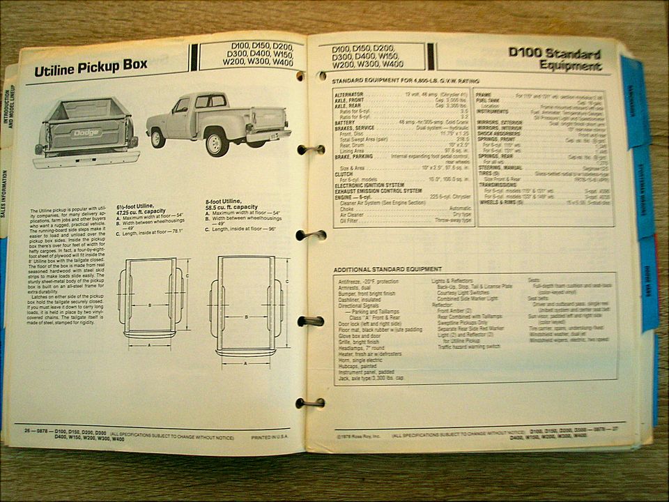 Dodge trucks Prospekte und technische Daten Ordner in Babenhausen