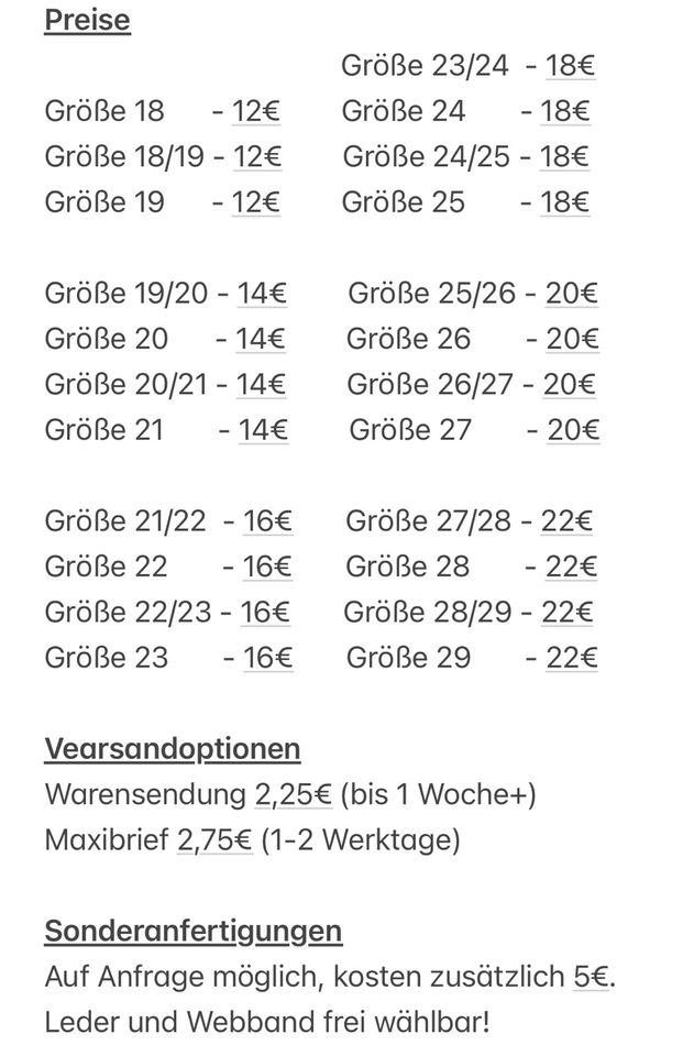 Hausschuhe, Lederpuschen echt Leder, Größe 24/25 *neu* in Spaichingen