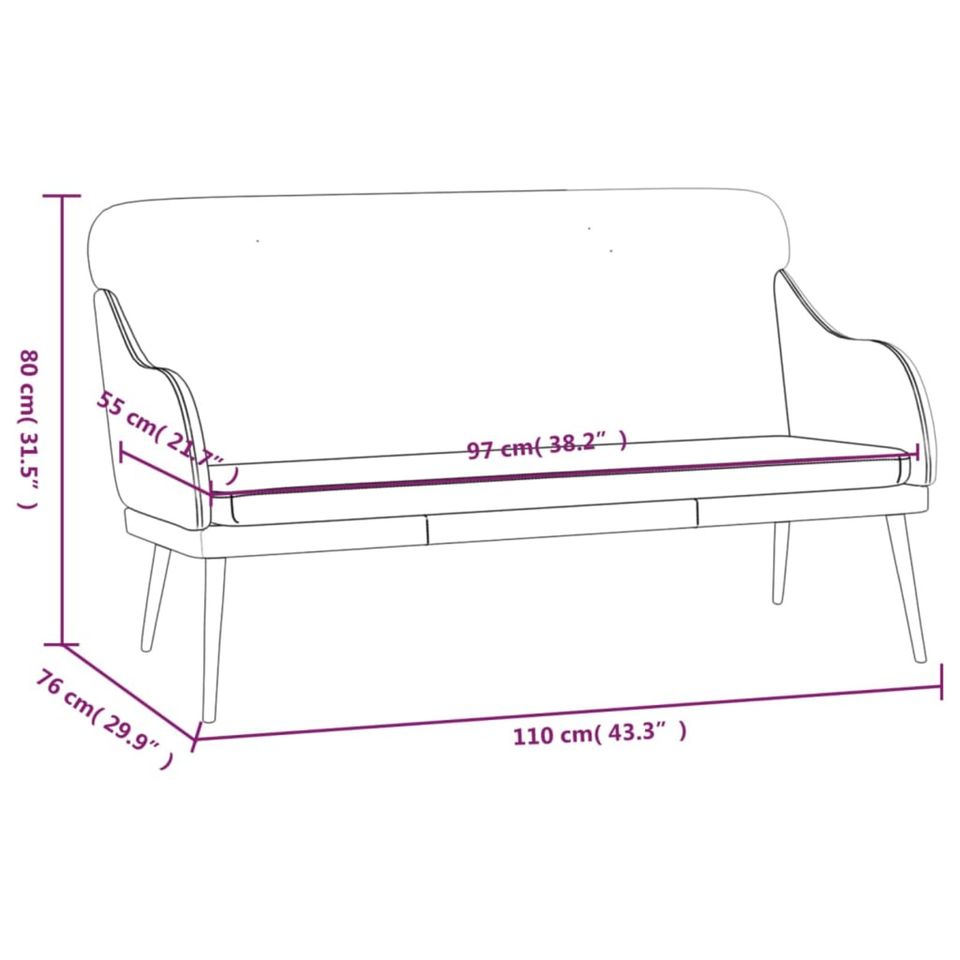 vidaXL Sitzbank Grau 110x76x80 cm Kunstleder NEU in Zeulenroda