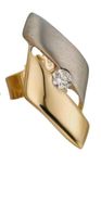 Ohrring Ohrstecker bicolor Diamant Gold Silber Bayern - Hof (Saale) Vorschau
