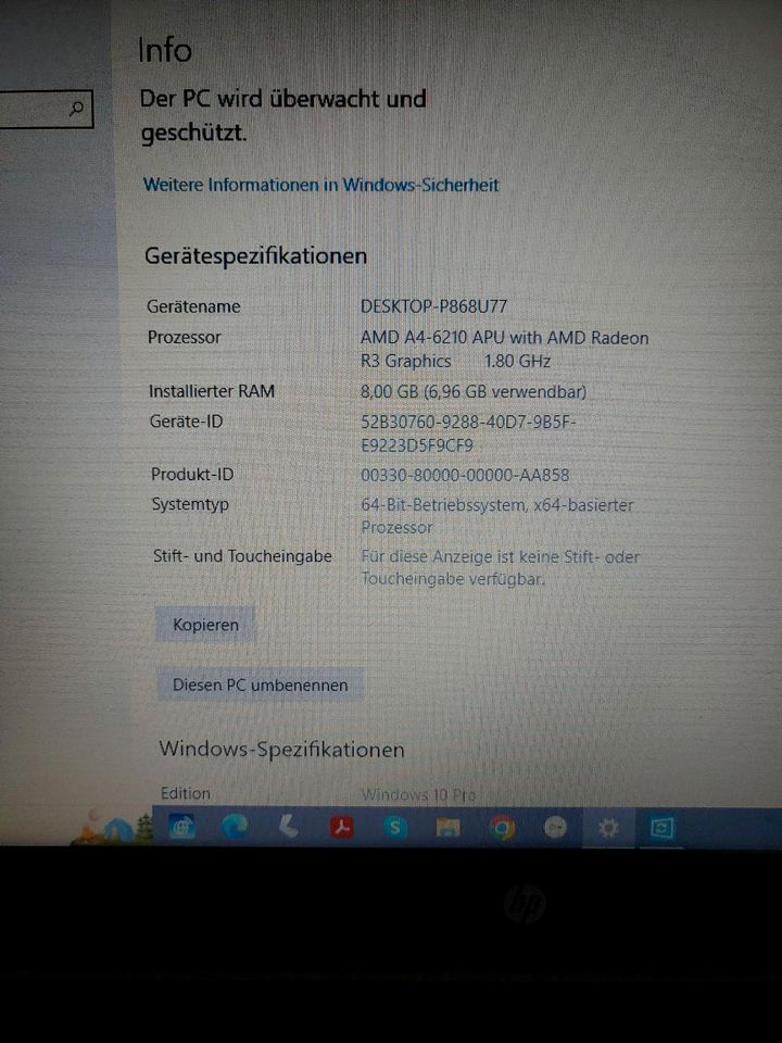 Notebook HP 355 G2, 15 Zoll, 8 GB RAM, Office Paket in Falkensee