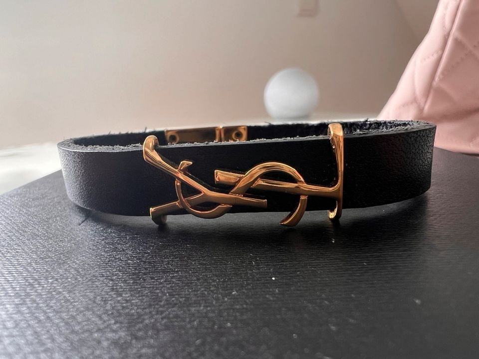 Yves Saint Laurent  Armband YSL Lederarmband / Gold in Ober-Ramstadt